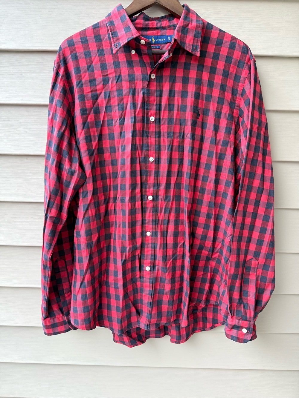 Polo Ralph Lauren Men’s XL Red Navy Buffalo Plaid Performance Button Down